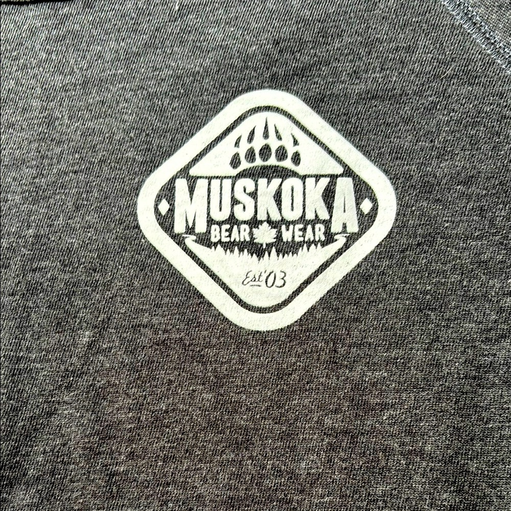 Gray Short Sleeve T-Shirt with Vintage Logo
